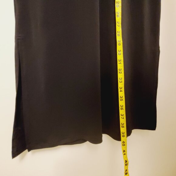 H&M Women’s Black Dolman Sleeve V-Neck Midi Shift Dress - XS - Picture 10 of 11